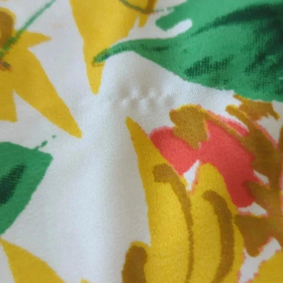 Tommy Hilfiger Navy & Orange Striped Floral Print Dress - Picture 7 of 8